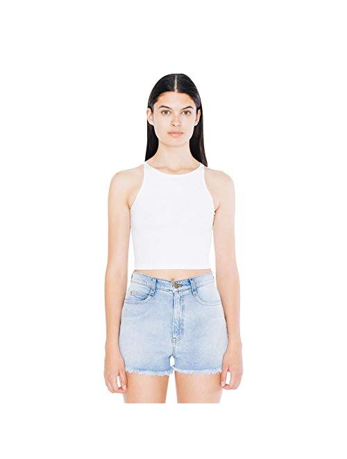 American Apparel Women's Cotton Spandex Sleeveless Crop Top