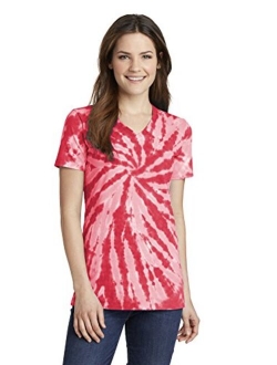 PORT AND COMPANY Tiedye V-Neck Tee (LPC147V)