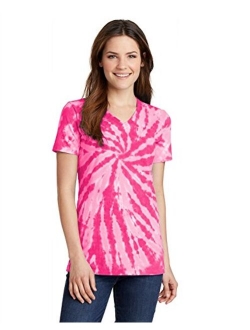 PORT AND COMPANY Tiedye V-Neck Tee (LPC147V)