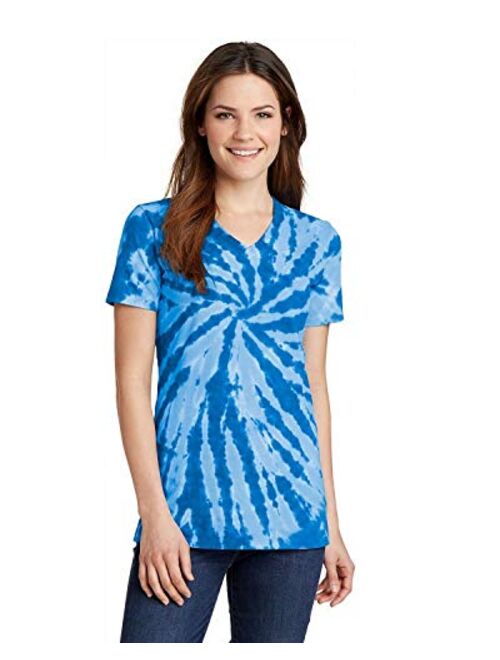 PORT AND COMPANY Tiedye V-Neck Tee (LPC147V)