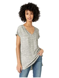 Amazon Brand - Daily Ritual Women's Supersoft Terry Dolman-Sleeve V-Neck Tunic