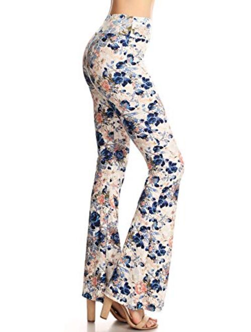 Leggings Depot Women's Ultra Soft Popular Printed Stylish Palazzo Pants BAT1