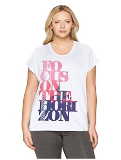 Women's Plus Size Active Dolman Graphic Tee