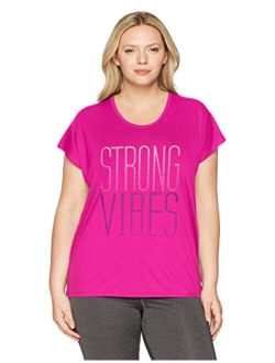 Women's Plus Size Active Dolman Graphic Tee