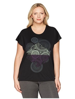 Women's Plus Size Active Dolman Graphic Tee