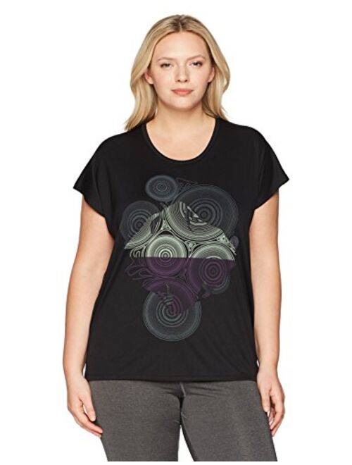 JUST MY SIZE Women's Plus Size Active Dolman Graphic Tee