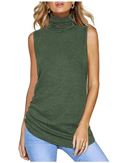 Sipaya Womens V Neck Tank Tops Summer Casual Cami Blouse