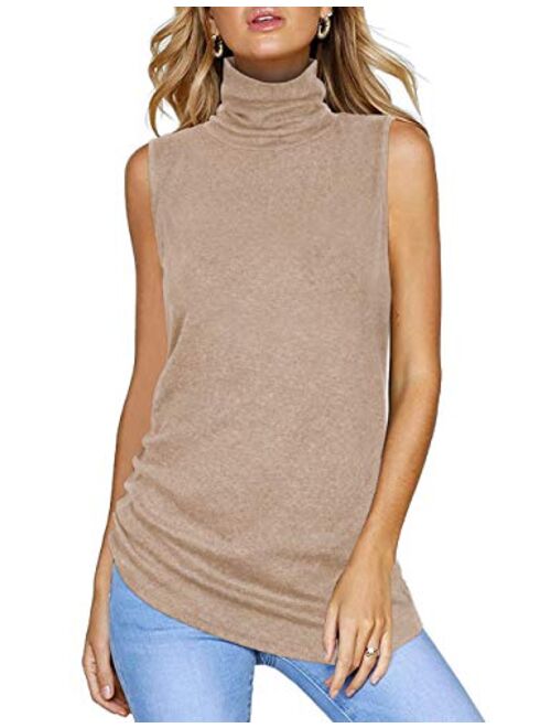 Sipaya Womens V Neck Tank Tops Summer Casual Cami Blouse