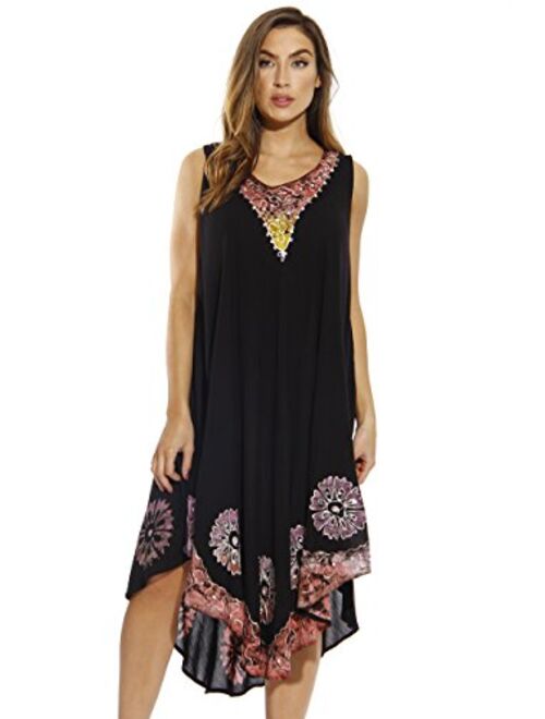 Riviera Sun Batik Embroidered Dress Sundresses for Women