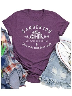 Halloween T Shirt Sanderson Sisters Bed and Breakfast Funny Letter Print Women Short Sleeve Graphic Tees Tops