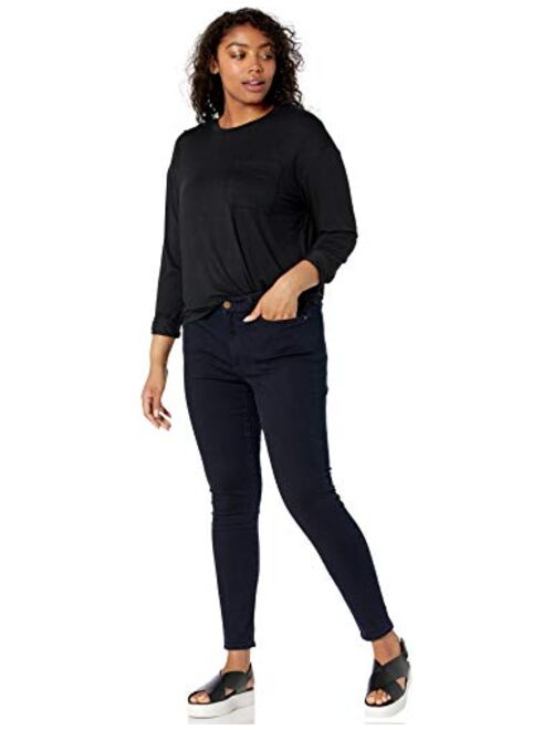 Amazon Brand - Daily Ritual Women's Jersey Long-Sleeve Boxy Pocket Tee