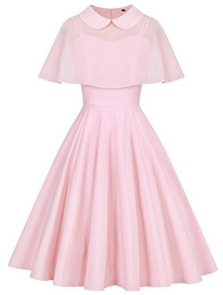 GownTown Women's 1950s Cloak Two-Piece Cocktail Dress