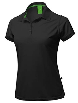 A2Y Women's Basic Casual Essentials 4-Button Junior-Fit PK Cotton Pique Polo Shirt