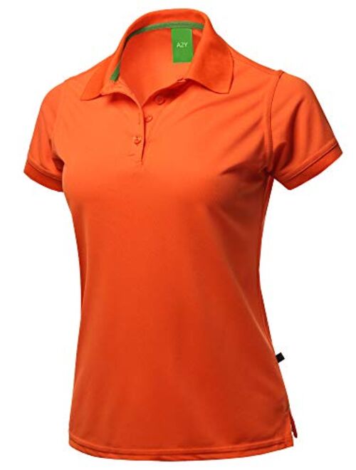 A2Y Women's Basic Casual Essentials 4-Button Junior-Fit PK Cotton Pique Polo Shirt