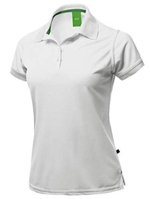 A2Y Women's Basic Casual Essentials 4-Button Junior-Fit PK Cotton Pique Polo Shirt