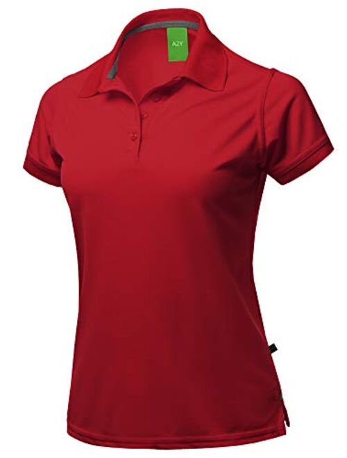 A2Y Women's Basic Casual Essentials 4-Button Junior-Fit PK Cotton Pique Polo Shirt