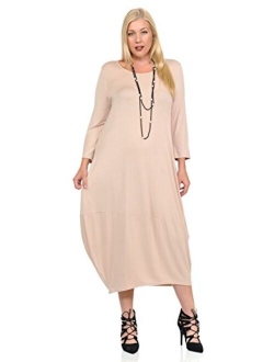 Pastel by Vivienne Women's Cocoon Midi Dress Plus Size