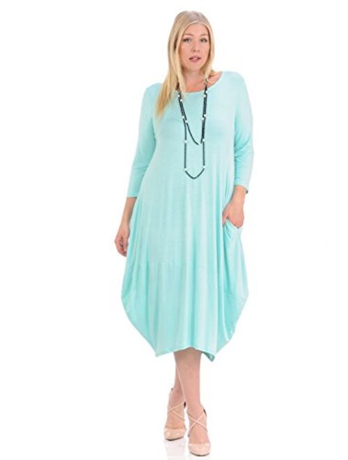 Pastel by Vivienne Women's Cocoon Midi Dress Plus Size