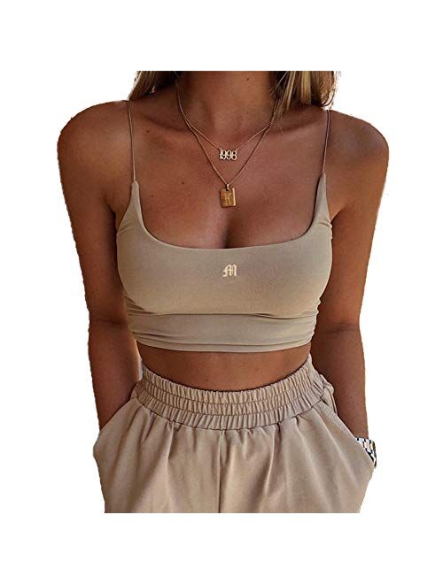 Women's All-Match Spaghetti Strap Crop Top