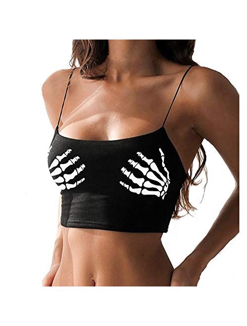 Women's All-Match Spaghetti Strap Crop Top