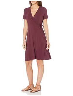 Women's Cap-Sleeve Faux-wrap Dress