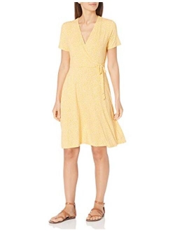 Women's Cap-Sleeve Faux-wrap Dress