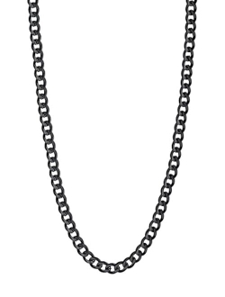 U7 Miami Cuban Chain in Stainless Black Gold Color|Flat Link Necklace NK Cuban Chains for Men and Women,Width 3-12mm,Length 14 Inch-30 Inch.Gift Packed