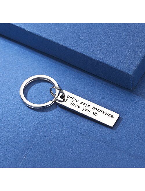 CJ&M Husband Keychain When I Tell You I Love You Husband Gift Boyfriend Gift,Wife Gift,Dad Gift, Men Gift