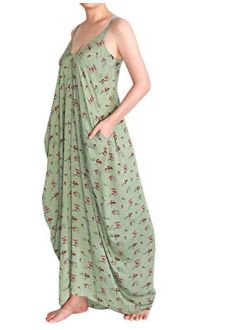 May&Maya Women's Low V-Neck and Low V-Back Maxi Dress