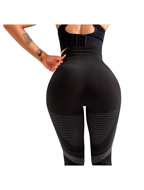 Redqenting High Waist Tummy Control Compression Leggings for Women Seamless Sweat Proof Yoga Pants