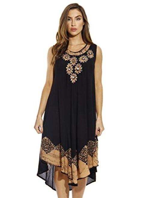 Riviera Sun Batik Embroidered Dress Sundresses for Women