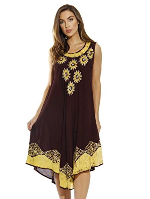 Riviera Sun Batik Embroidered Dress Sundresses for Women