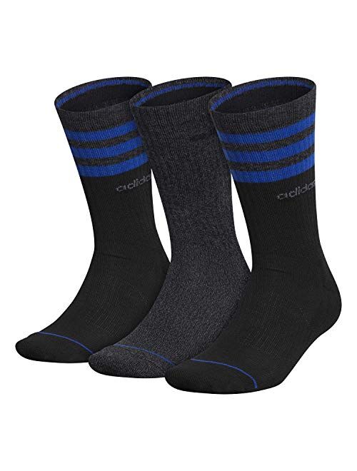 adidas womens 3-stripe Crew Socks (3-pair)