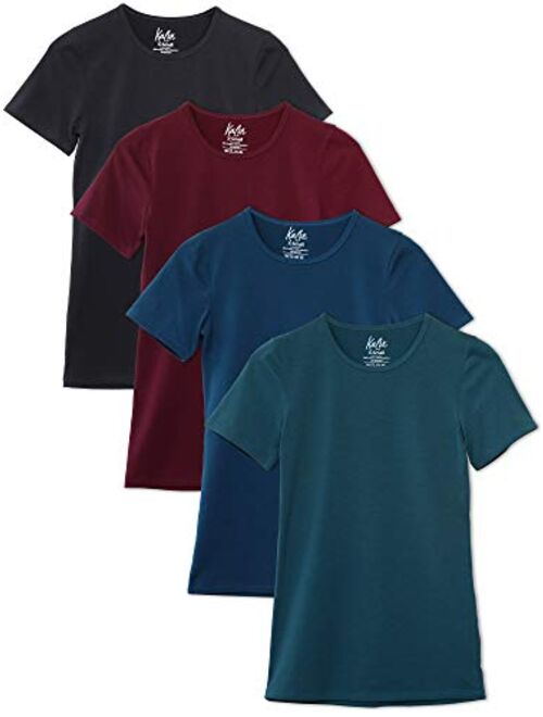 Kalon Women's 4-Pack Crewneck T-Shirt Base Layer