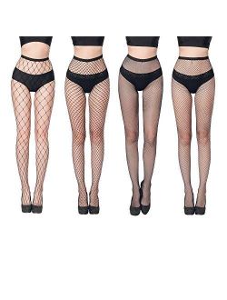Buy VERO MONTE 4 Styles Women Fishnet Tights Patterned Fishnets Stockings  Small Hole online