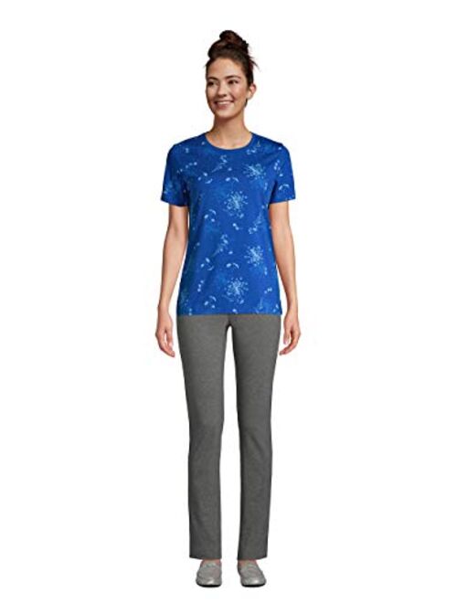 Lands' End Women's Relaxed Supima Cotton Short Sleeve Crewneck T-Shirt