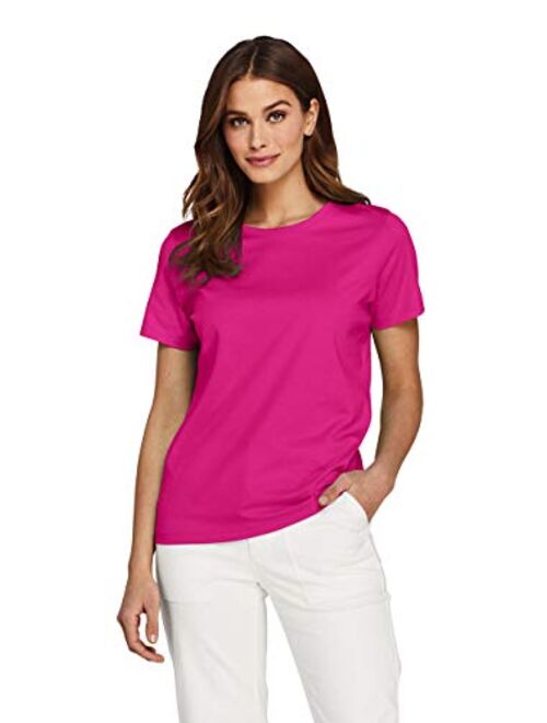 Lands' End Women's Relaxed Supima Cotton Short Sleeve Crewneck T-Shirt