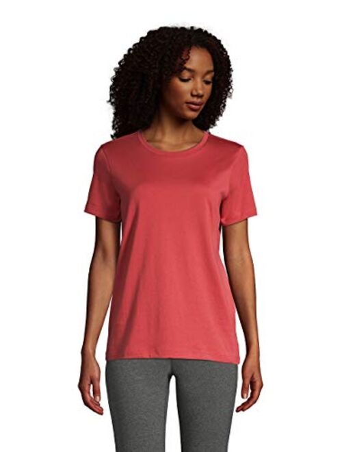 Lands' End Women's Relaxed Supima Cotton Short Sleeve Crewneck T-Shirt