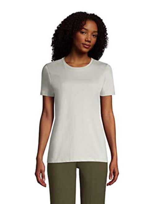 Lands' End Women's Relaxed Supima Cotton Short Sleeve Crewneck T-Shirt