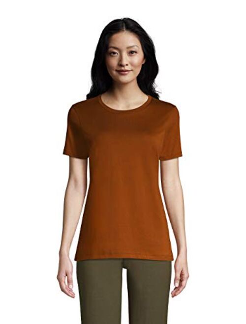 Lands' End Women's Relaxed Supima Cotton Short Sleeve Crewneck T-Shirt