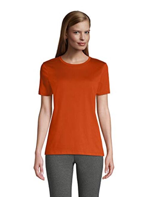 Lands' End Women's Relaxed Supima Cotton Short Sleeve Crewneck T-Shirt