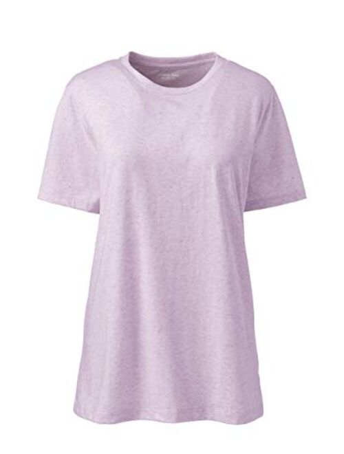 Lands' End Women's Relaxed Supima Cotton Short Sleeve Crewneck T-Shirt