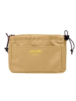 Vercord Canvas Handbag Organizers, Sturdy Purse Insert Organizer Bag in Bag, 10 Pockets 7 Colors 2 Sizes