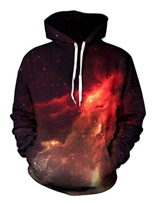 GLUDEAR Men's Novelty 3D Graphic Printed Pullover Hoodie Hooded Sweatshirt