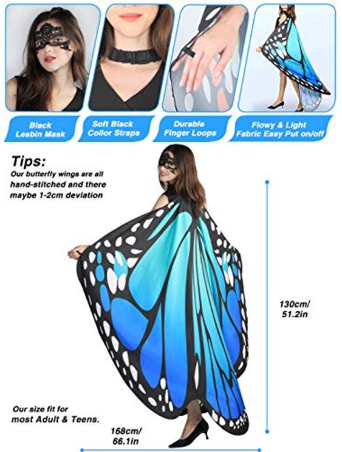 YXwin Halloween Costumes for Women Butterfly Wings for Adult Women