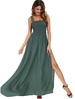 just quella Maxi Dresses for Women Summer Strapless Boho Beach Long Dress