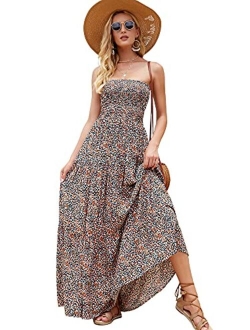 just quella Maxi Dresses for Women Summer Strapless Boho Beach Long Dress