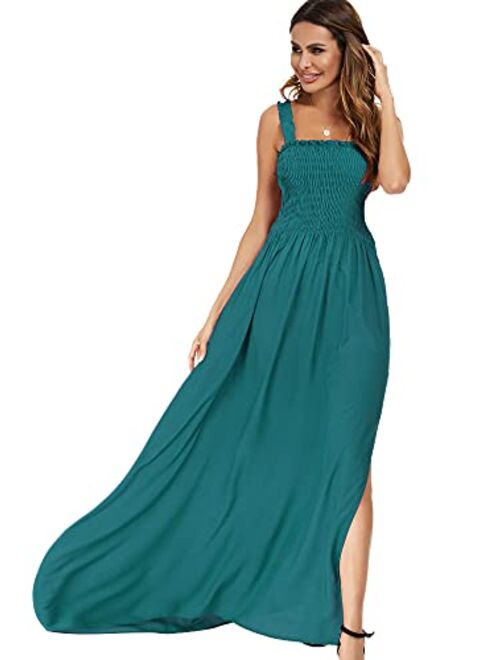 just quella Maxi Dresses for Women Summer Strapless Boho Beach Long Dress