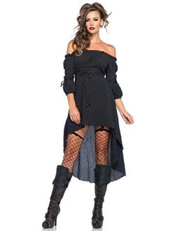 Women's High Low Peasant Dress Costume