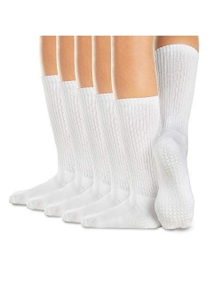 LA Active Grip Socks - Non Slip Casual Crew Socks - Ideal for Home, Indoor Yoga, and Hospital - for Men and Women